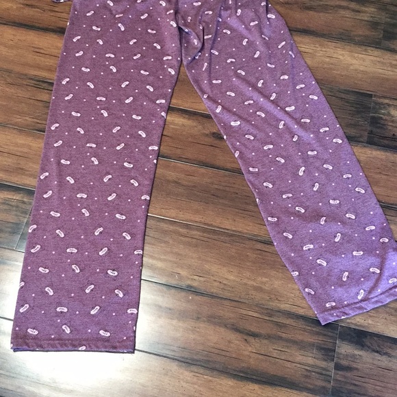 Comfort & co purple and gold fox print pajamas size small top xs pants - Picture 8 of 9